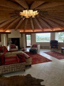 Inside a home in Tesuque, NM